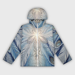 Женская ветровка Ледяной перьевой орнамент со светом