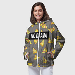 Ветровка с капюшоном женская No drama, цвет: 3D-белый — фото 2
