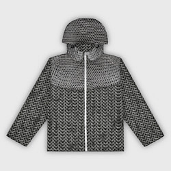 Ветровка с капюшоном женская Кольчуга, цвет: 3D-белый