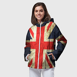 Ветровка с капюшоном женская Великобритания, цвет: 3D-белый — фото 2